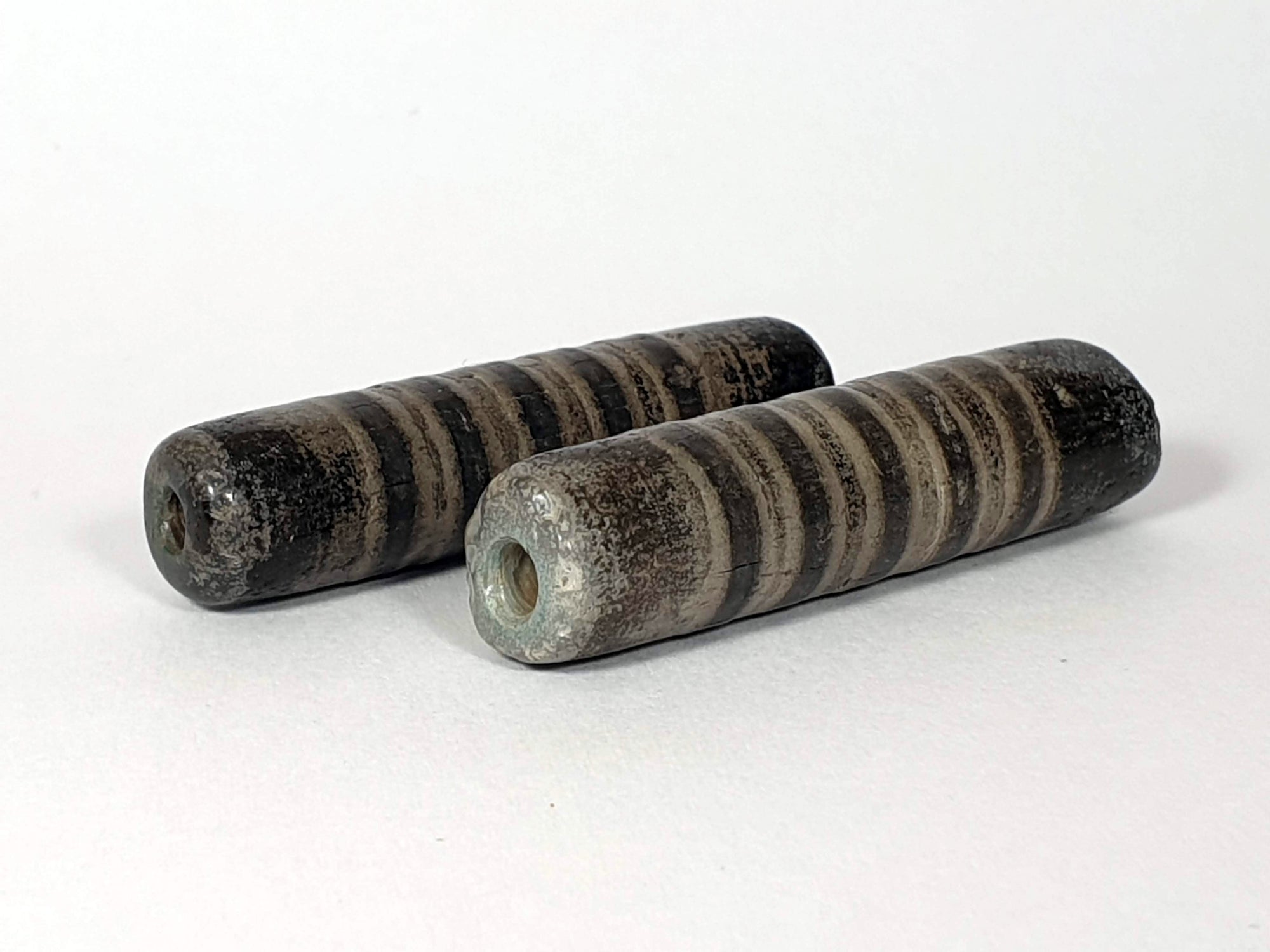 Pair of Ancient Nineteen Stripe Chung Dzi - museum pieces