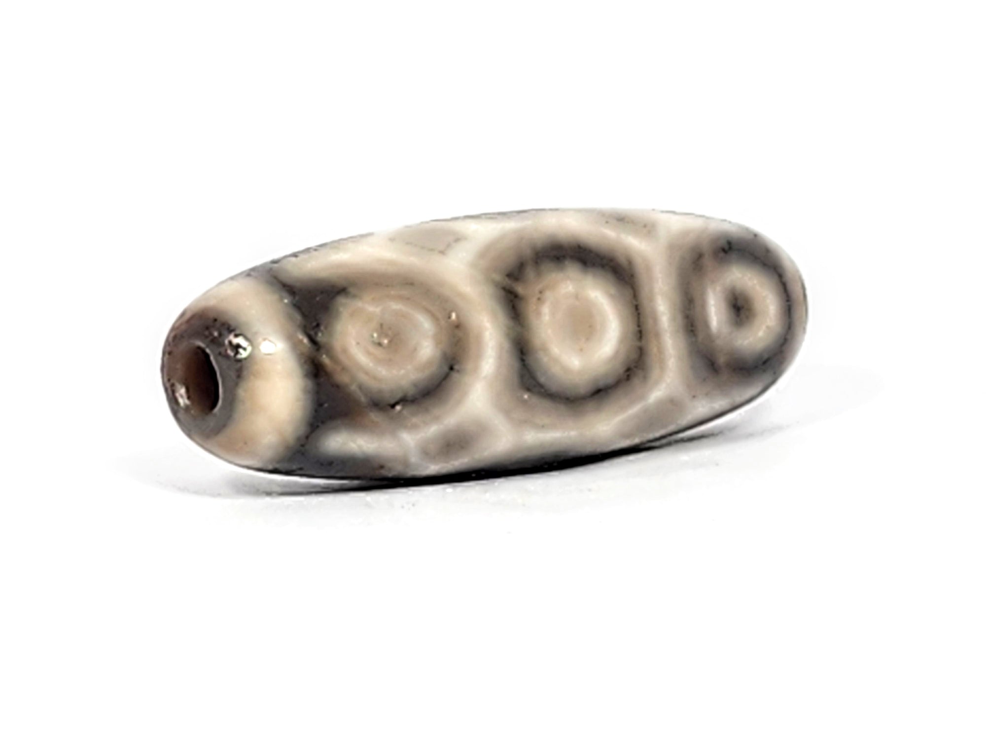 Rare Ancient Tibetan Nine Eye Lotus Dzi Bead - Exquisite Condition