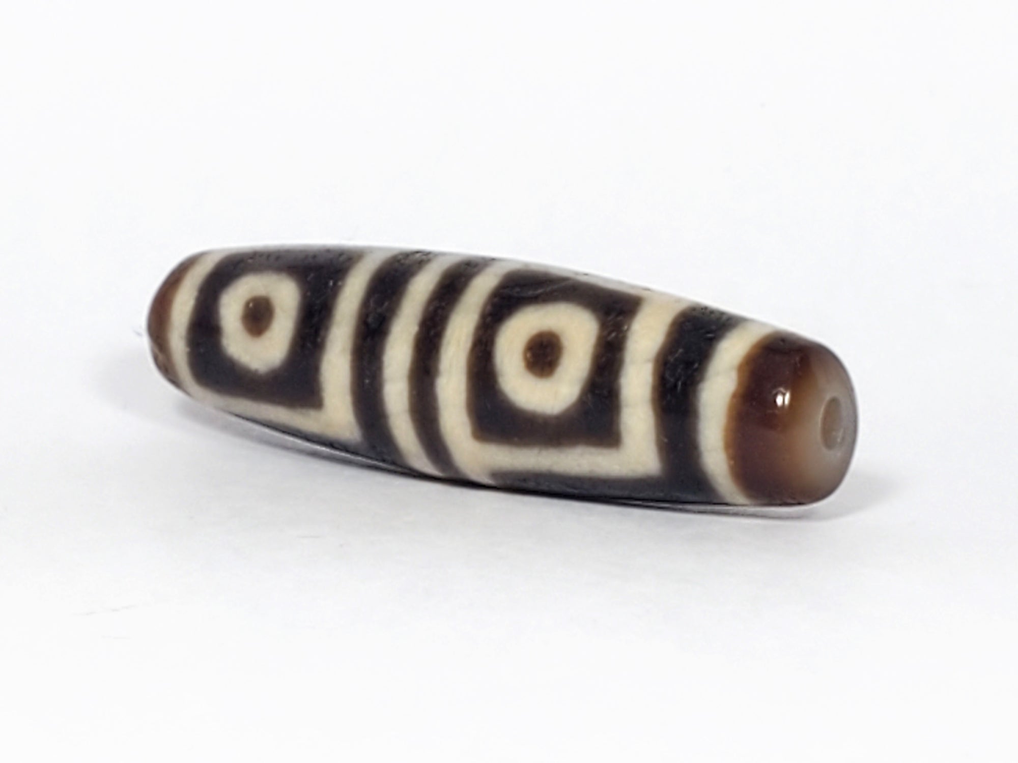 Ancient Four Eye Motif Dzi Bead (TiD-Anc-FoE-051723) - Extremely Old