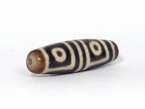 Ancient Four Eye Motif Dzi Bead (TiD-Anc-FoE-051723) - Extremely Old