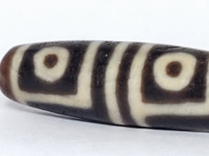 Ancient Four Eye Motif Dzi Bead (TiD-Anc-FoE-051723) - Extremely Old