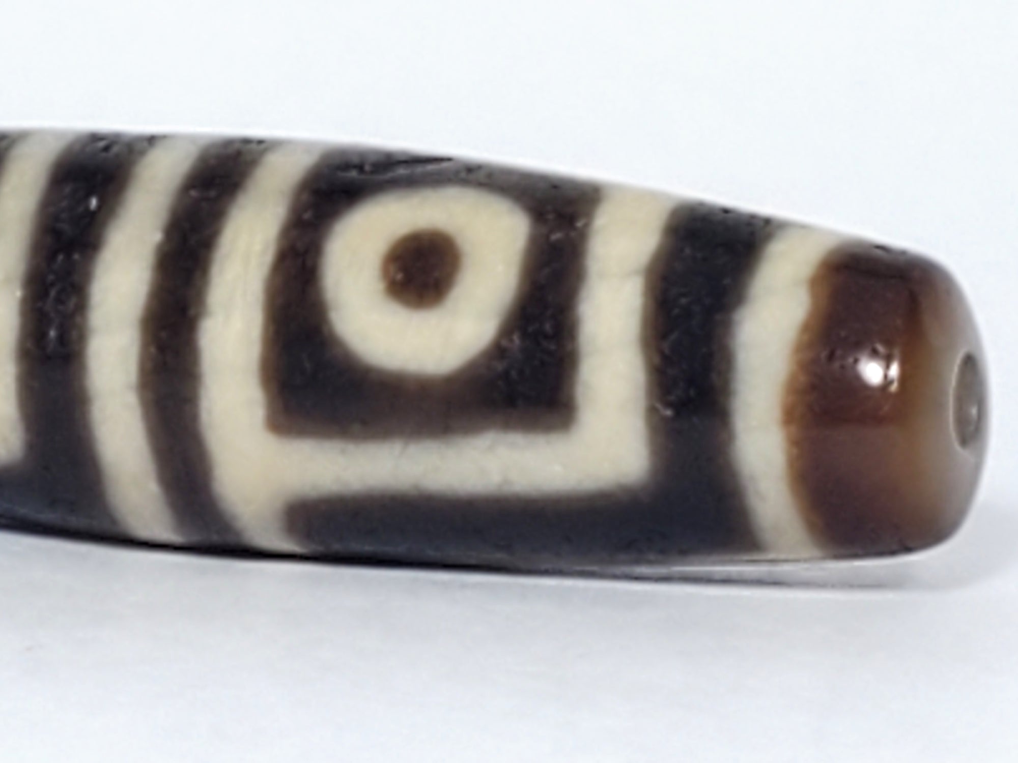 Ancient Four Eye Motif Dzi Bead (TiD-Anc-FoE-051723) - Extremely Old