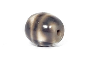 Ancient Round Round Tiger Tooth Dzi Bead - 老達洛珠 (TiD-Anc-R-s-TT-021724)