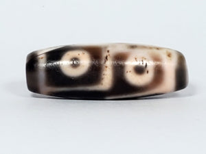 Antique Six Eye Motif Dzi Bead with Bloodspots (AntD-B-SiE-092823)