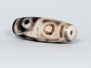 Antique Six Eye Motif Dzi Bead with Bloodspots (AntD-B-SiE-092823)