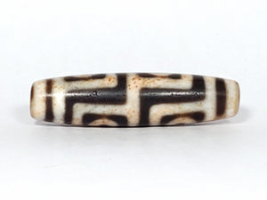 Antique Four Eye Motif Dzi Bead with Extreme Bloodspots (TiD-Ant-FoE-XB) - Very Rare