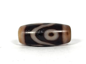 Antique Four Eye & Wave Motif Dzi Bead (TiD-Ant-S-B-FoEW) - Small Dzi