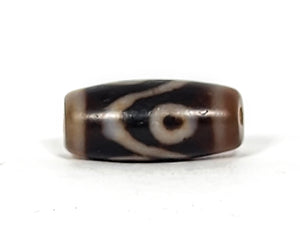 Antique Four Eye & Wave Motif Dzi Bead (TiD-Ant-S-B-FoEW) - Small Dzi