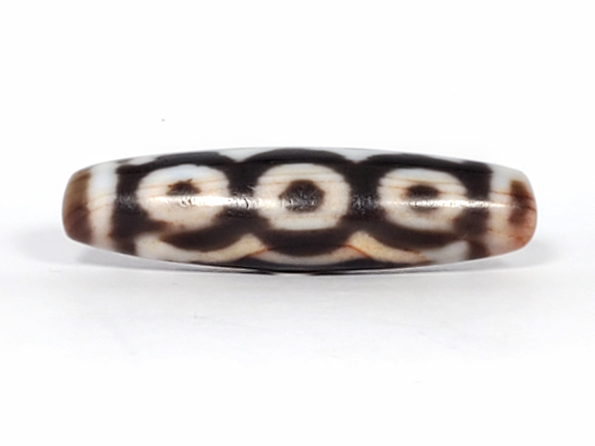 Antique Six Eye Motif Dzi Bead with Bloodspots (AntD-B-SiE-112623)