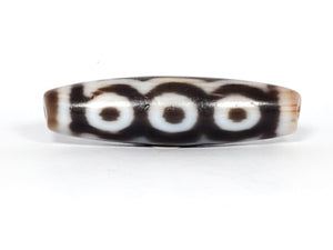 Antique Six Eye Motif Dzi Bead with Bloodspots (AntD-B-SiE-112623)