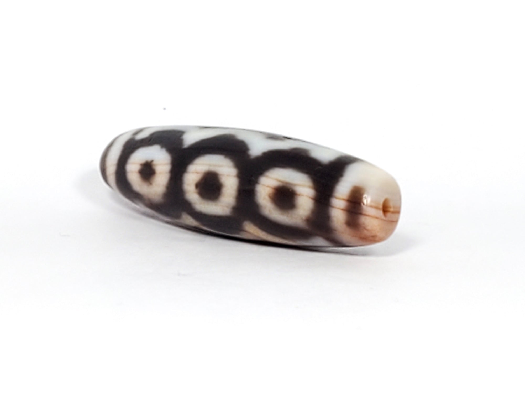 Antique Six Eye Motif Dzi Bead with Bloodspots (AntD-B-SiE-112623)