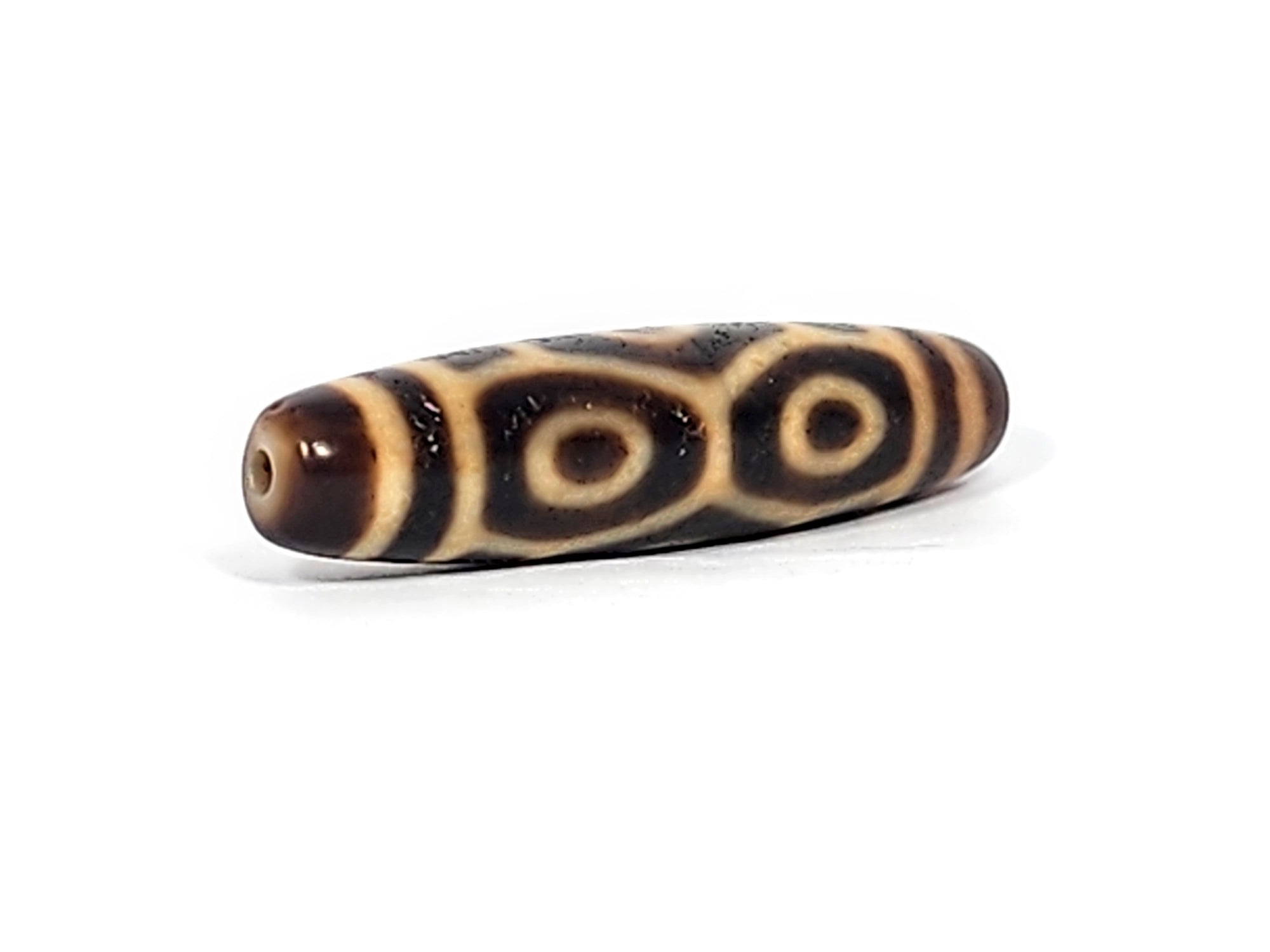 Antique Dragon Eye Motif Dzi Bead (TiD-Ant-200-SiEN-122124)