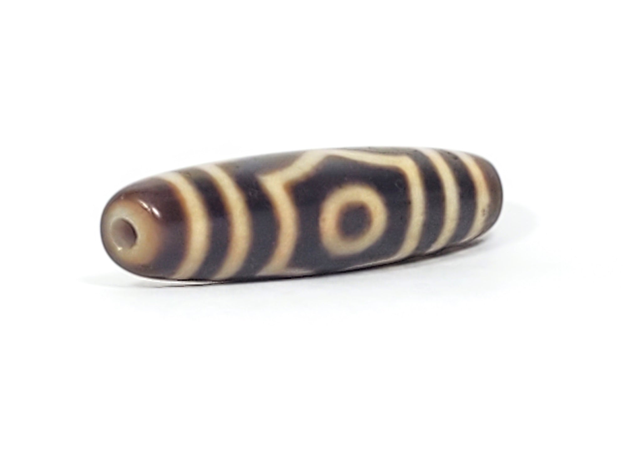 Antique Three Eye Motif Dzi Bead (TiD-Ant-200-ThE-082424)