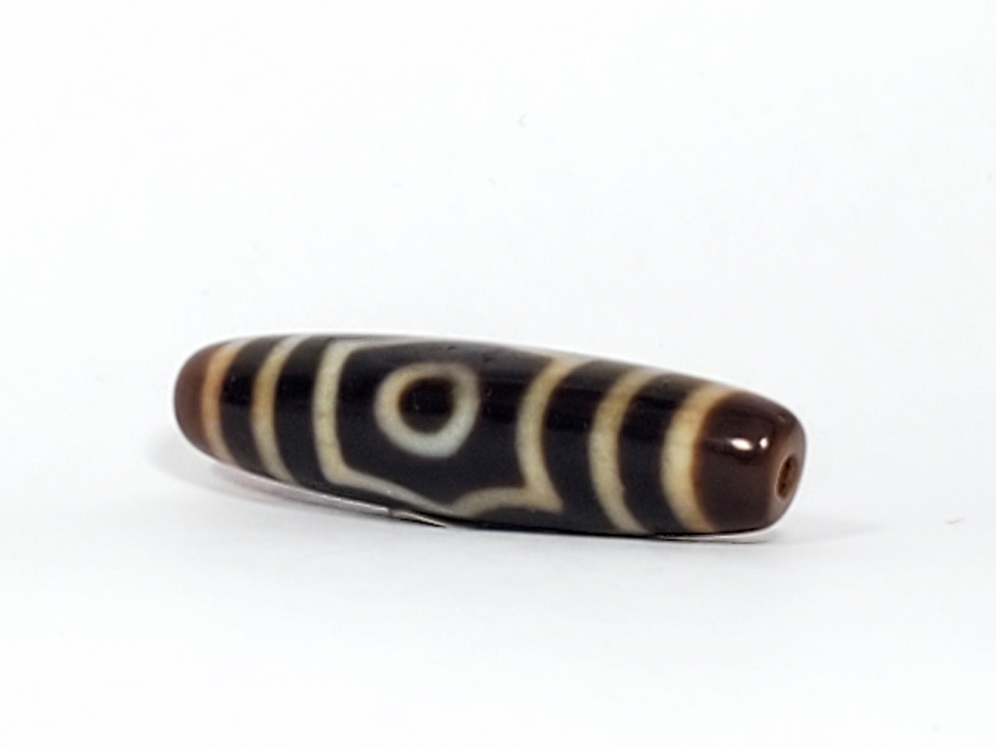 Antique Three Eye Motif Dzi Bead (TiD-Ant-200-ThE-081424)