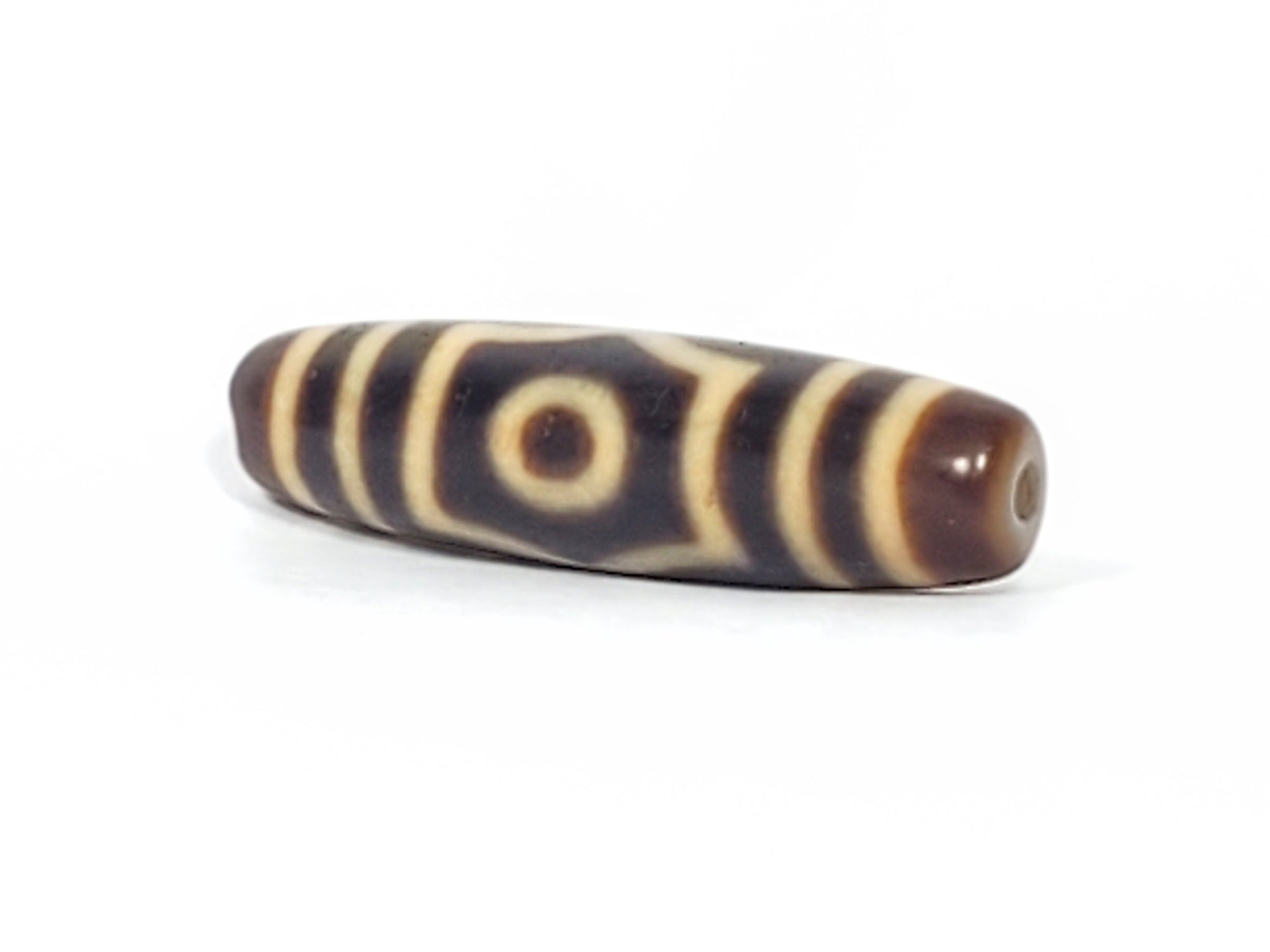 Antique Three Eye Motif Dzi Bead (TiD-Ant-200-ThE-082524)