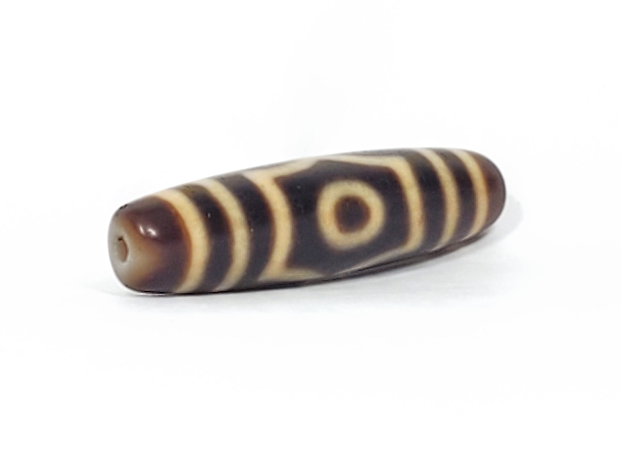 Antique Three Eye Motif Dzi Bead (TiD-Ant-200-ThE-082524)