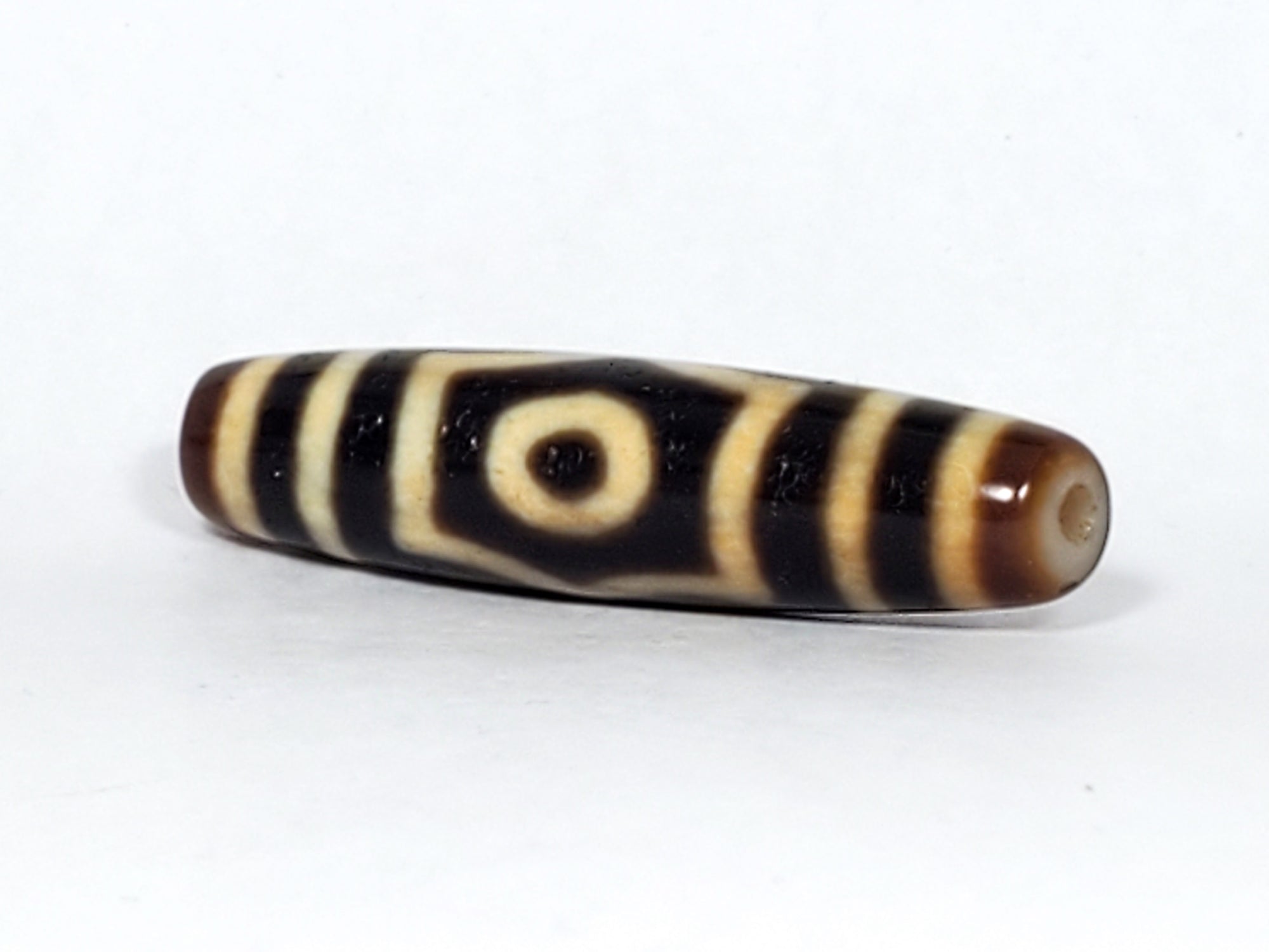 Antique Three Eye Motif Dzi Bead (TiD-Ant-200-ThE-070123)