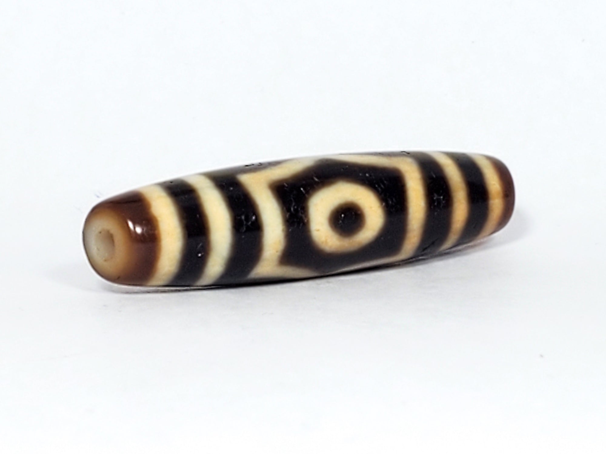 Antique Three Eye Motif Dzi Bead (TiD-Ant-200-ThE-070123)