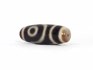 Pair of Ancient Two Eye Motif Dzi Beads