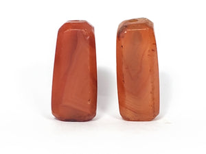 Pair of Ancient Faceted Carnelian Beads (AC-003)