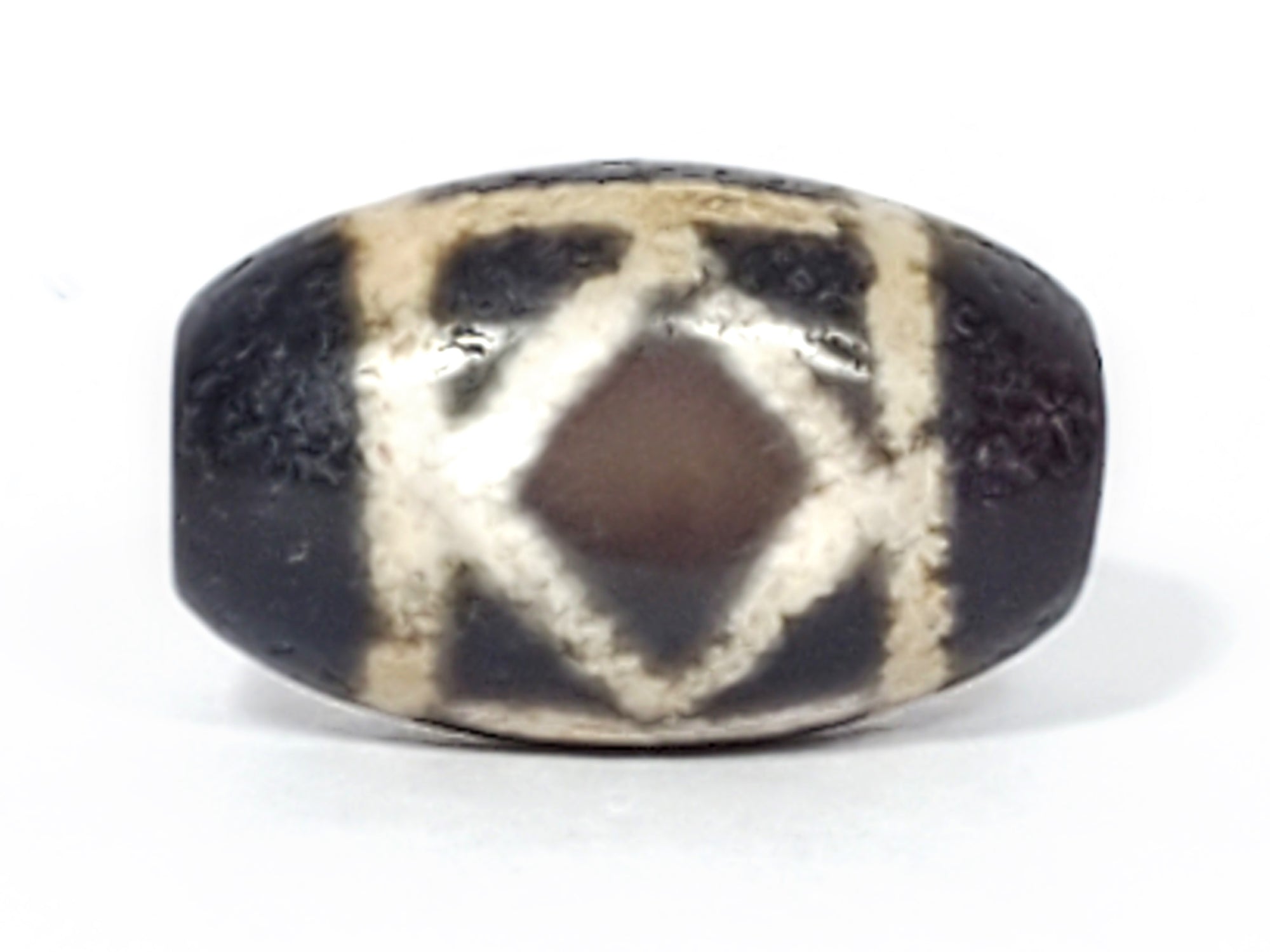 Ancient Two Eye Motif Pumtek Bead (PuD-TwE-2)