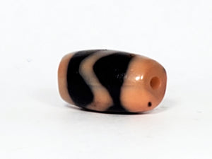 Antique Wave Motif Dzi Bead (TiD-Ant-S-B-W-070223) - Small Dzi