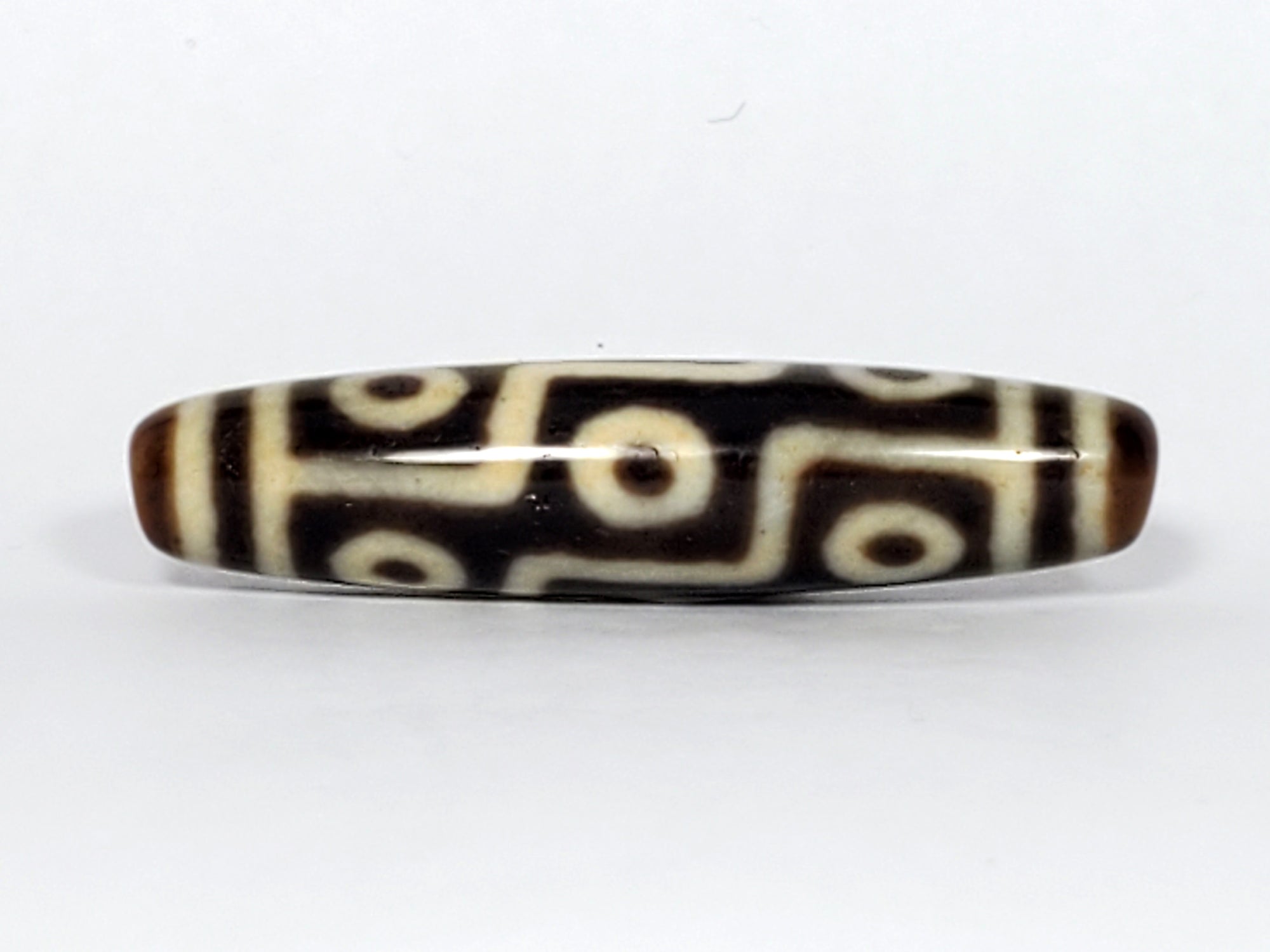 Antique Tibetan Nine Eye Motif Dzi Bead (TiD-Ant-200-NE-121323)