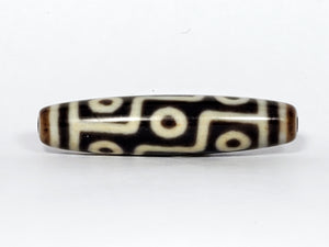 Antique Tibetan Nine Eye Motif Dzi Bead (TiD-Ant-200-NE-121323)