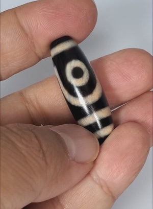 New Two Eye Motif Dzi Bead (ND-B-TwE-080623)