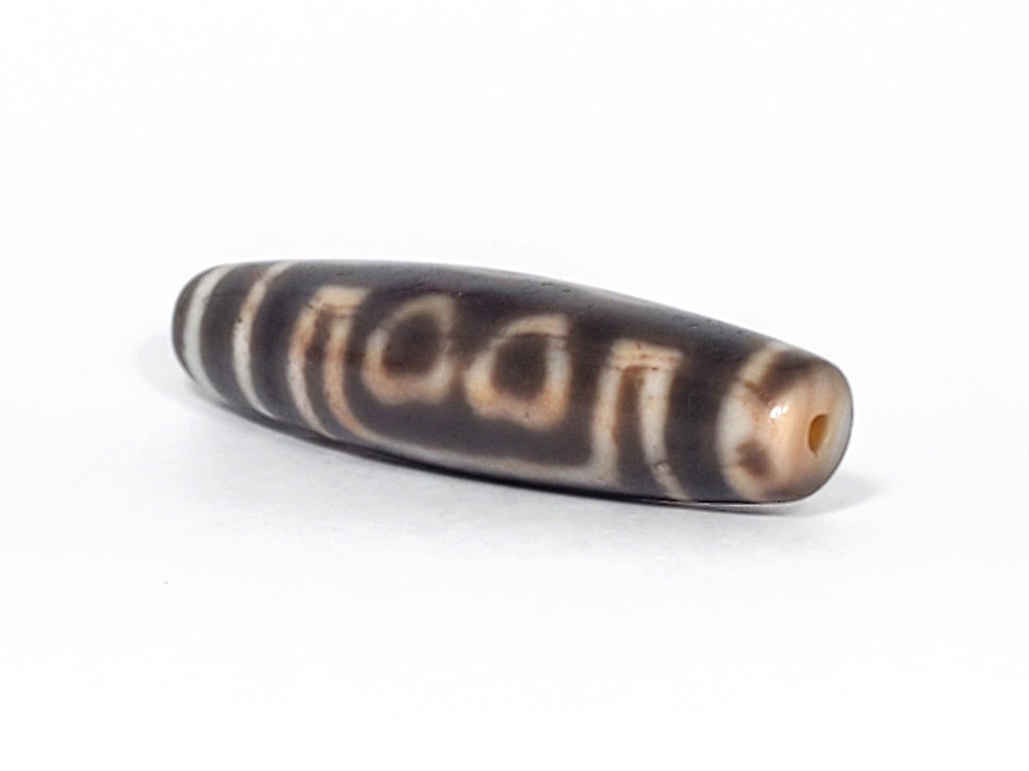 Ancient Five Eye Motif Dzi Bead (TiD-Anc-FiE-061323) with Bloodspots - Extremely Old