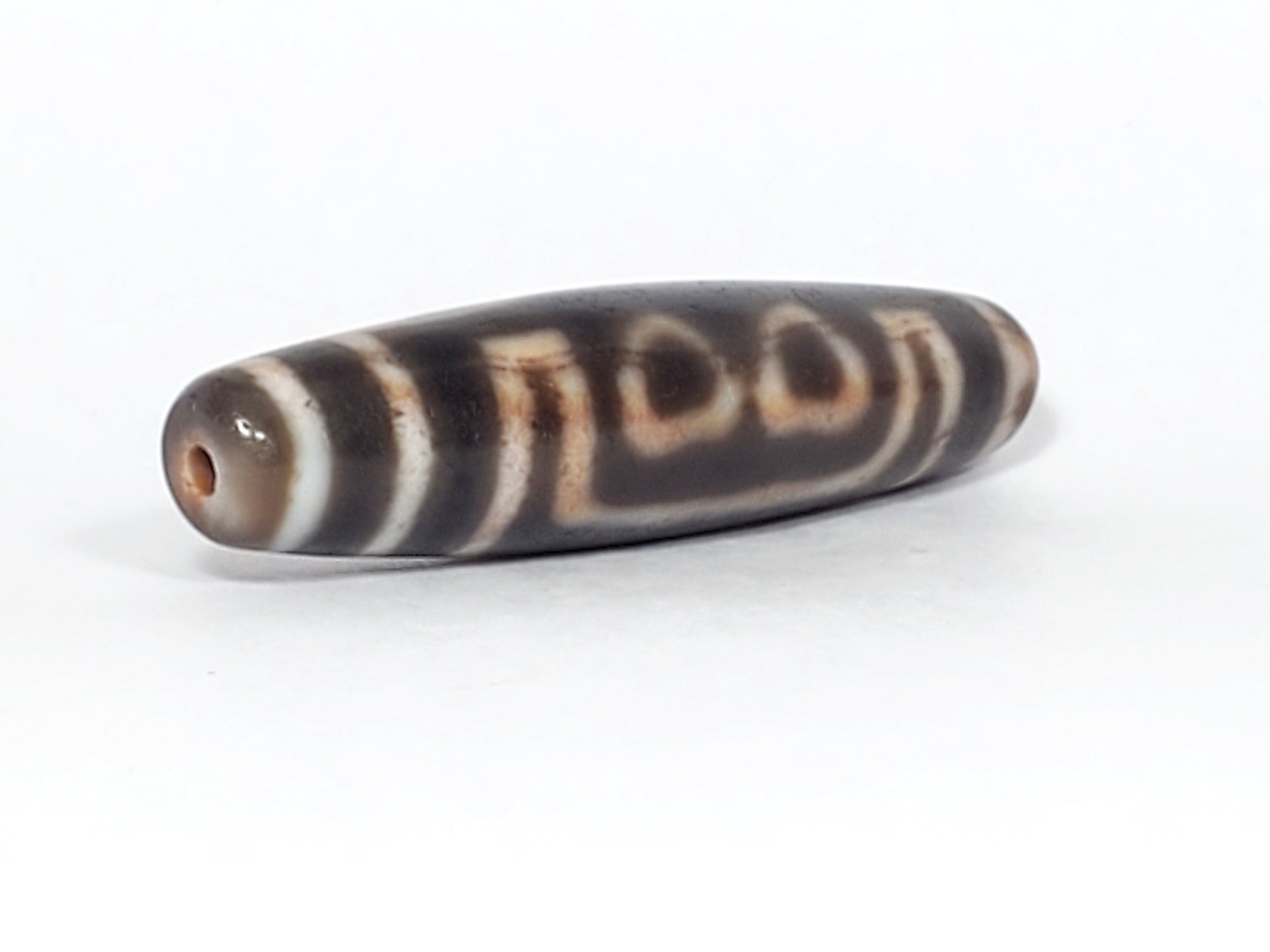 Ancient Five Eye Motif Dzi Bead (TiD-Anc-FiE-061323) with Bloodspots - Extremely Old