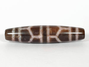 New Double Longevity Motif Dzi Bead with Bloodspots (1)