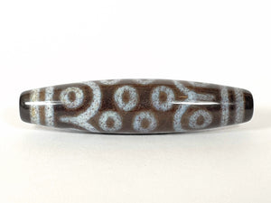 New Eighteen Eye Motif Dzi Bead With Extreme Bloodspots