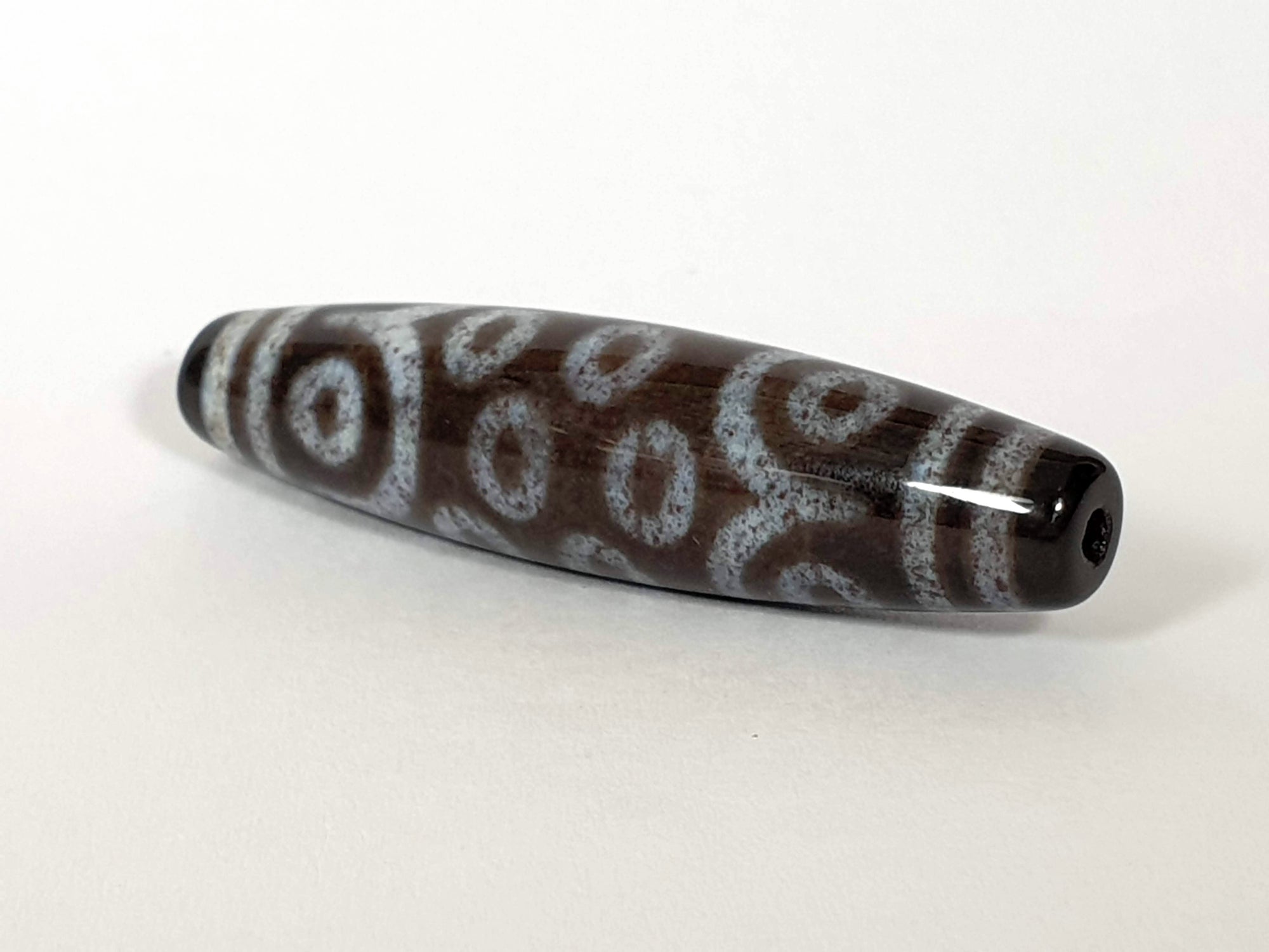 New Eighteen Eye Motif Dzi Bead With Extreme Bloodspots