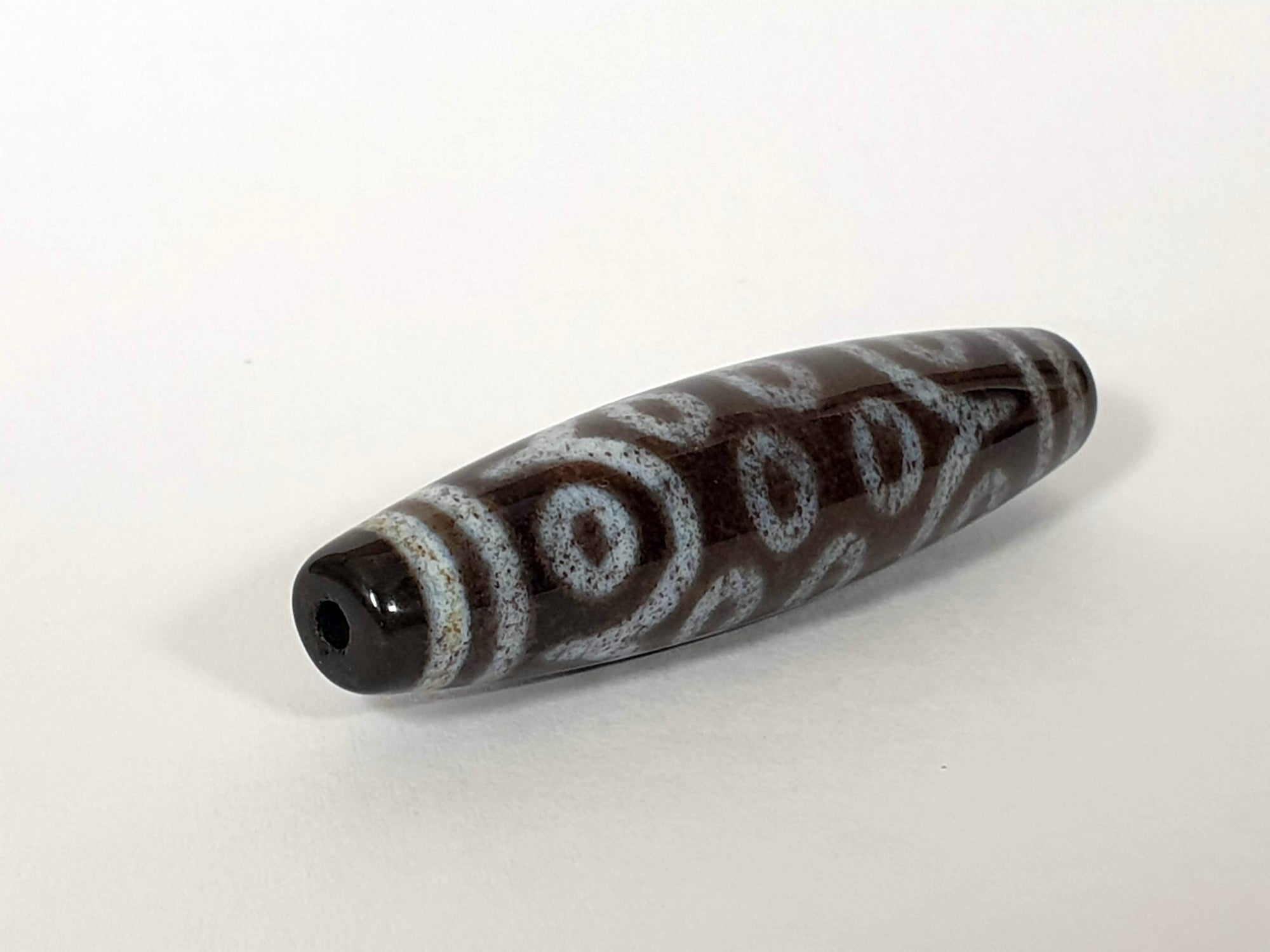 New Eighteen Eye Motif Dzi Bead With Extreme Bloodspots