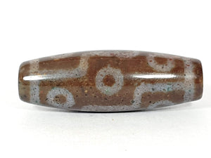 brown colored nine eye dzi with bloodspots - new dzi bead - www.ancientdzishop.com