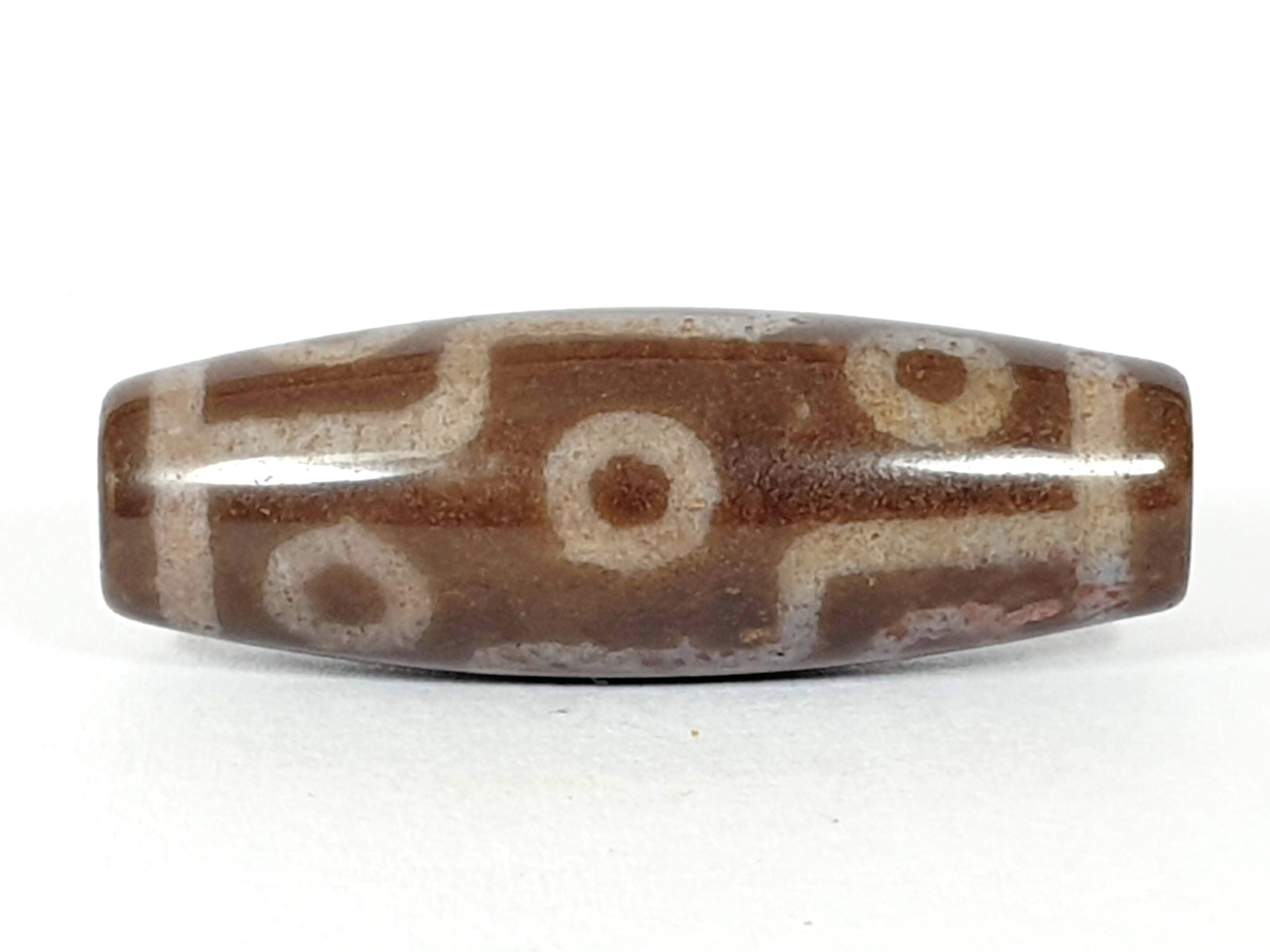 New Nine Eye Motif Dzi Bead With Bloodspots (2)