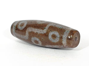 New Nine Eye Motif Dzi Bead With Bloodspots (2)