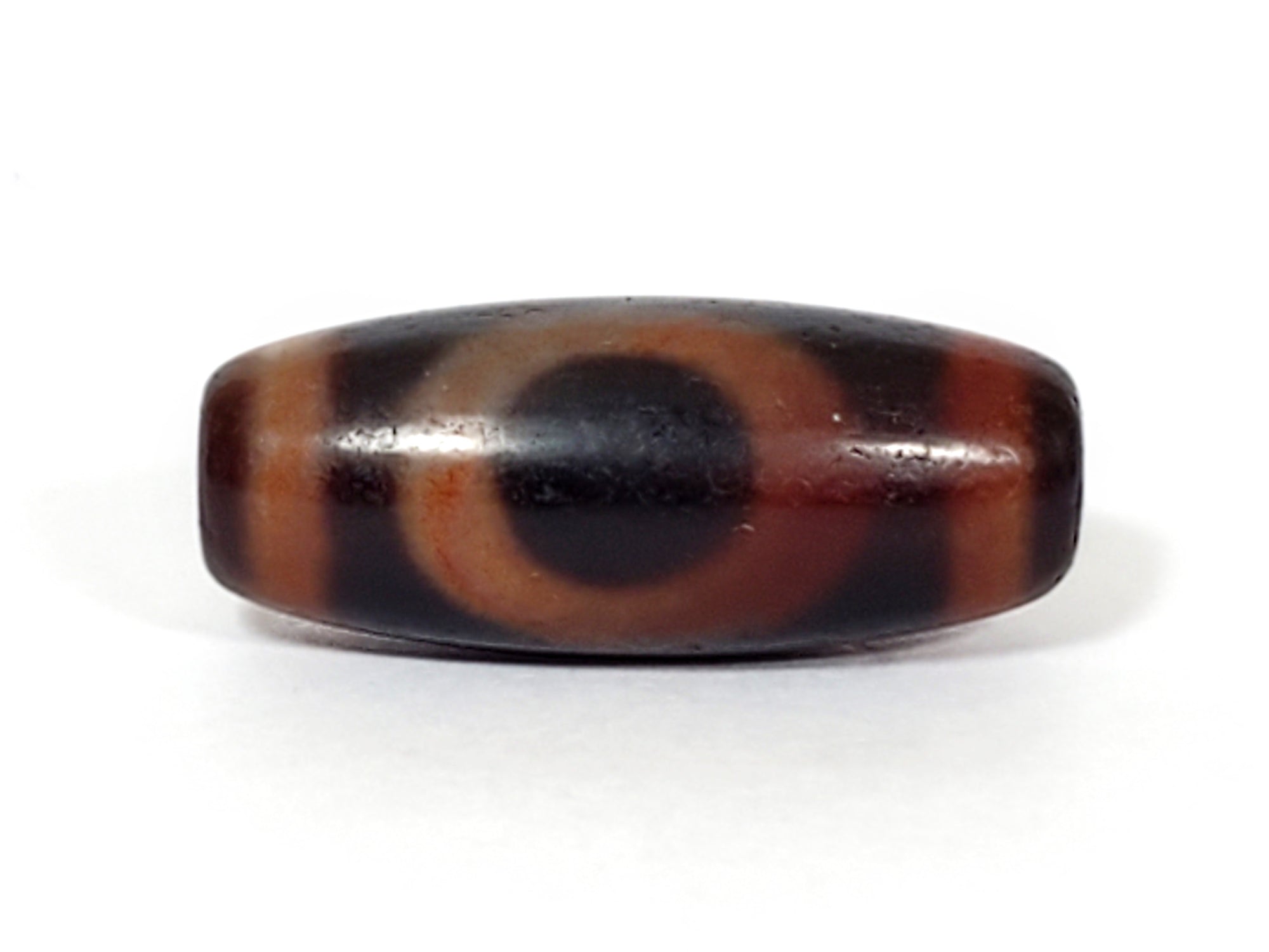 One Eye & Mountain Motif Dzi Bead With Rare Bloodspots (1)