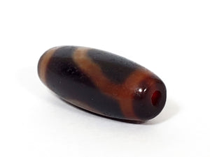 One Eye & Mountain Motif Dzi Bead With Rare Bloodspots (1)