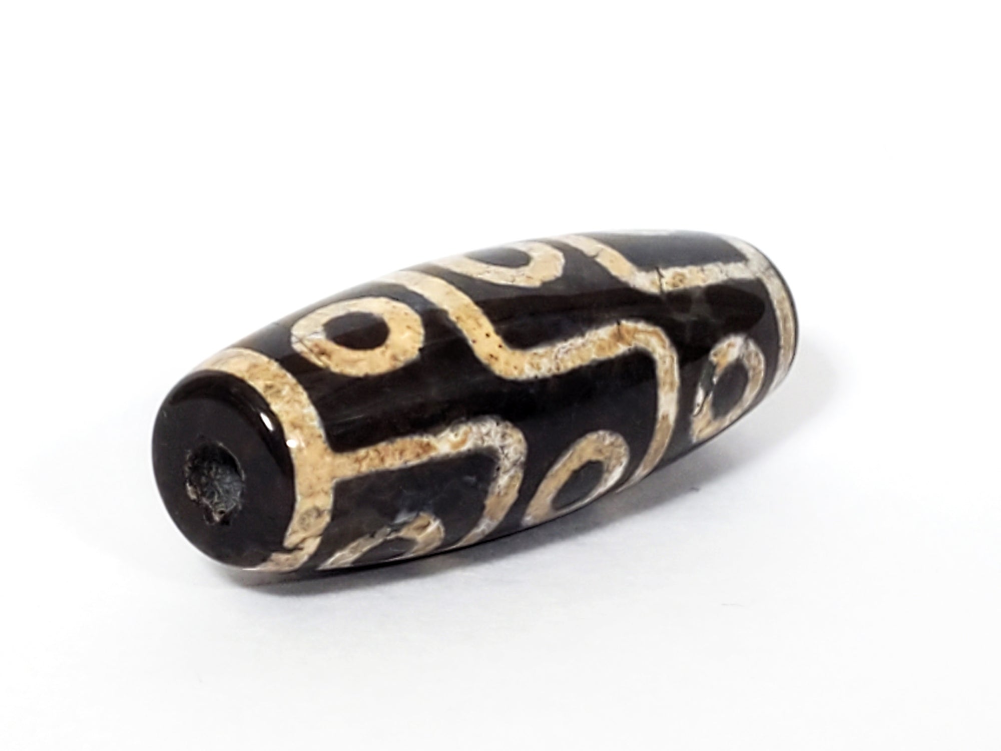 New Nine Eye Motif Dzi Bead With Bloodspots (1)