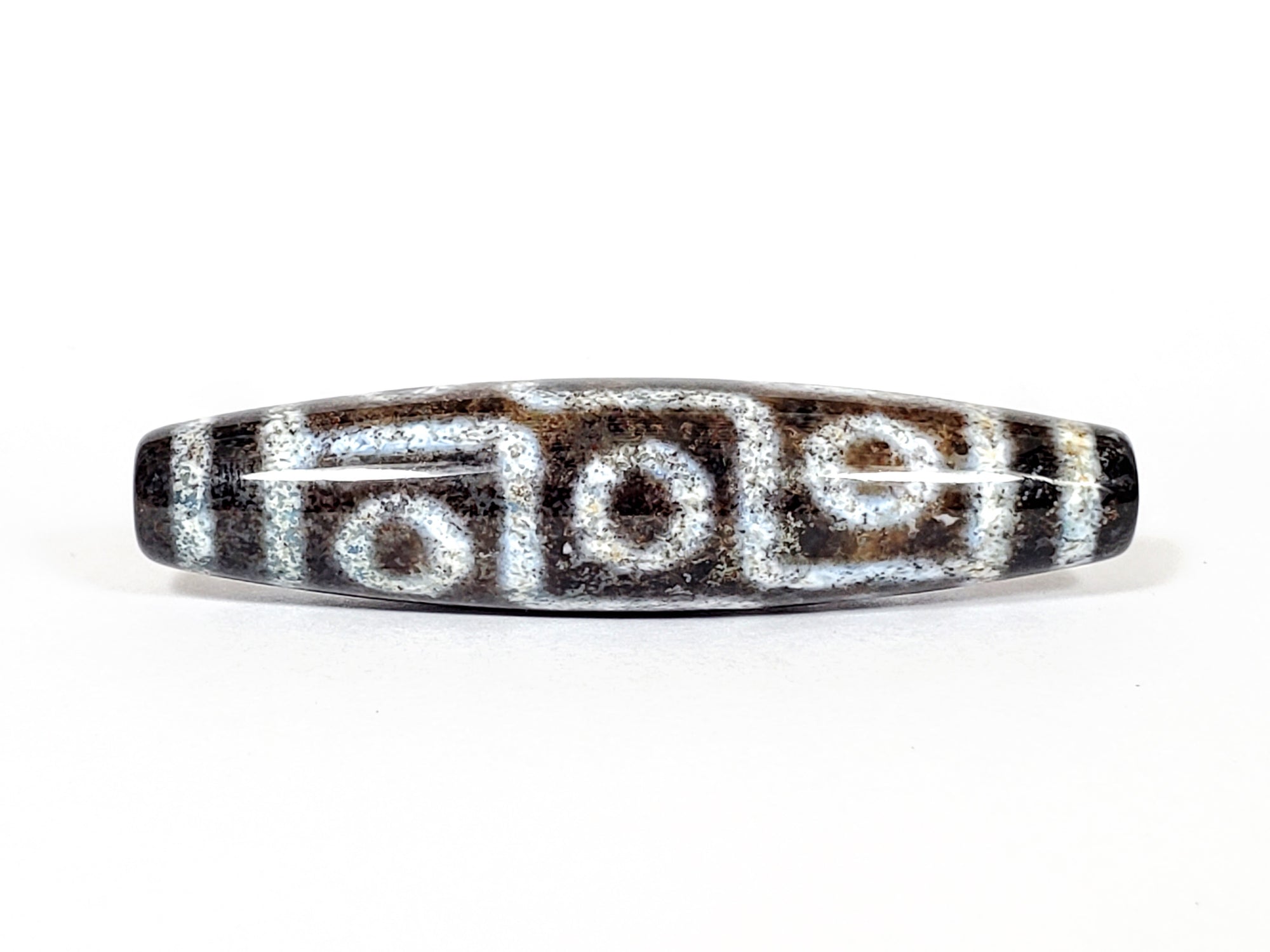 New Nine Eye Motif Dzi Bead With Bloodspots