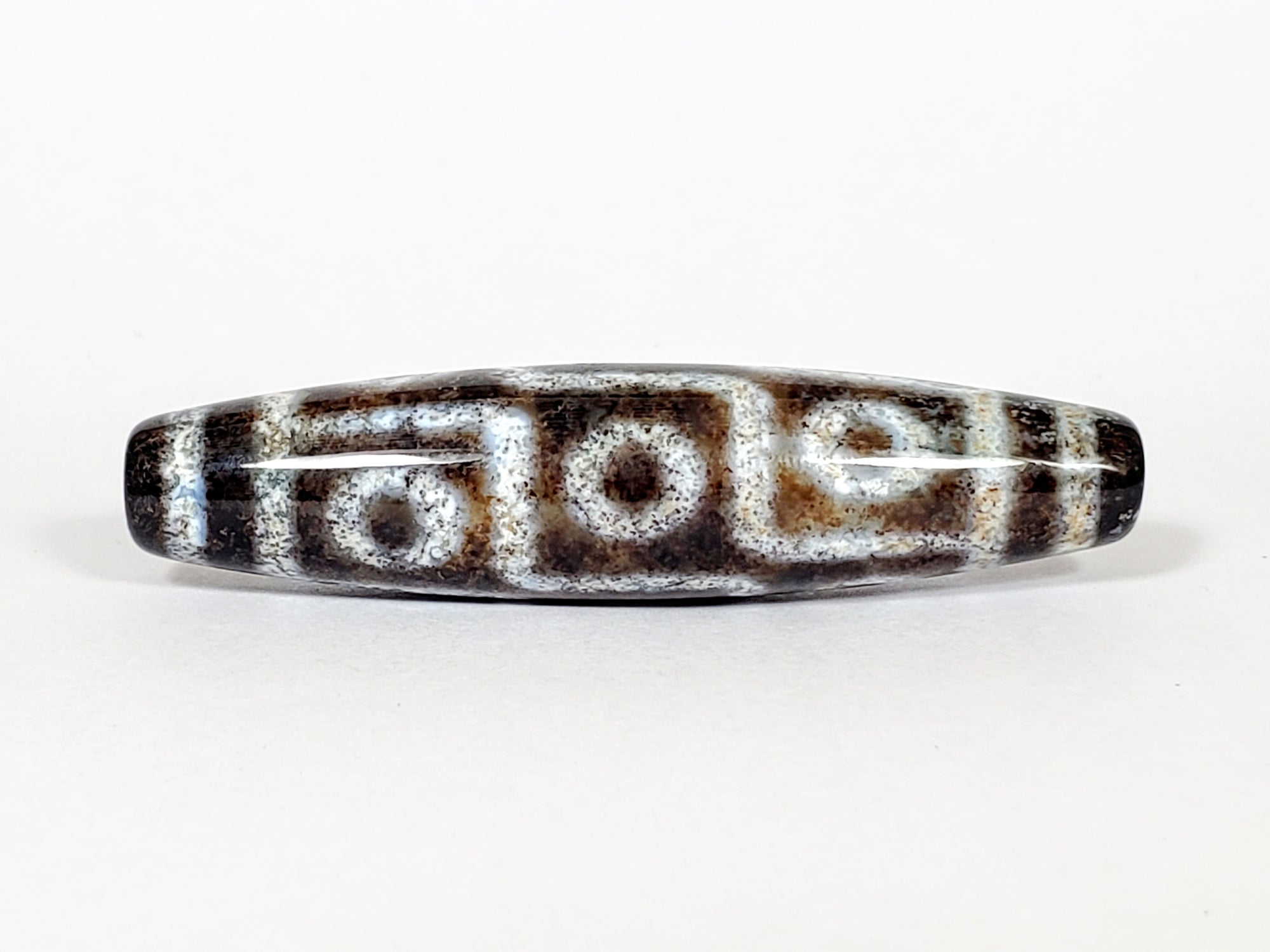 New Nine Eye Motif Dzi Bead With Bloodspots