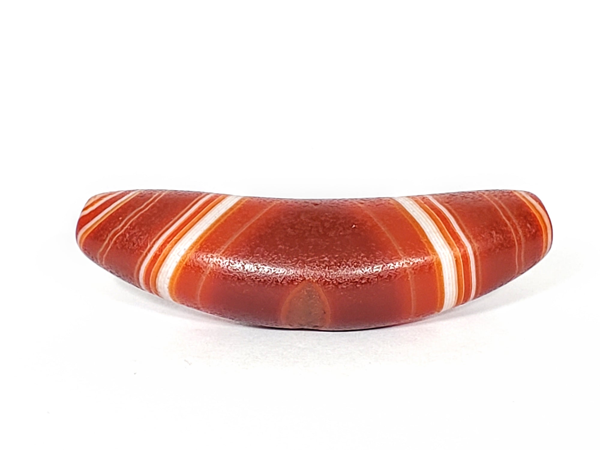 New Bow Shaped Natural Banded Agate Dzi Bead (Nat-B-13)