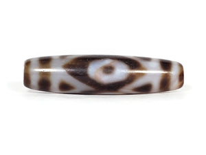 New Three Eye & Tiger Tooth Motif Dzi Bead (ND-ThE-1)