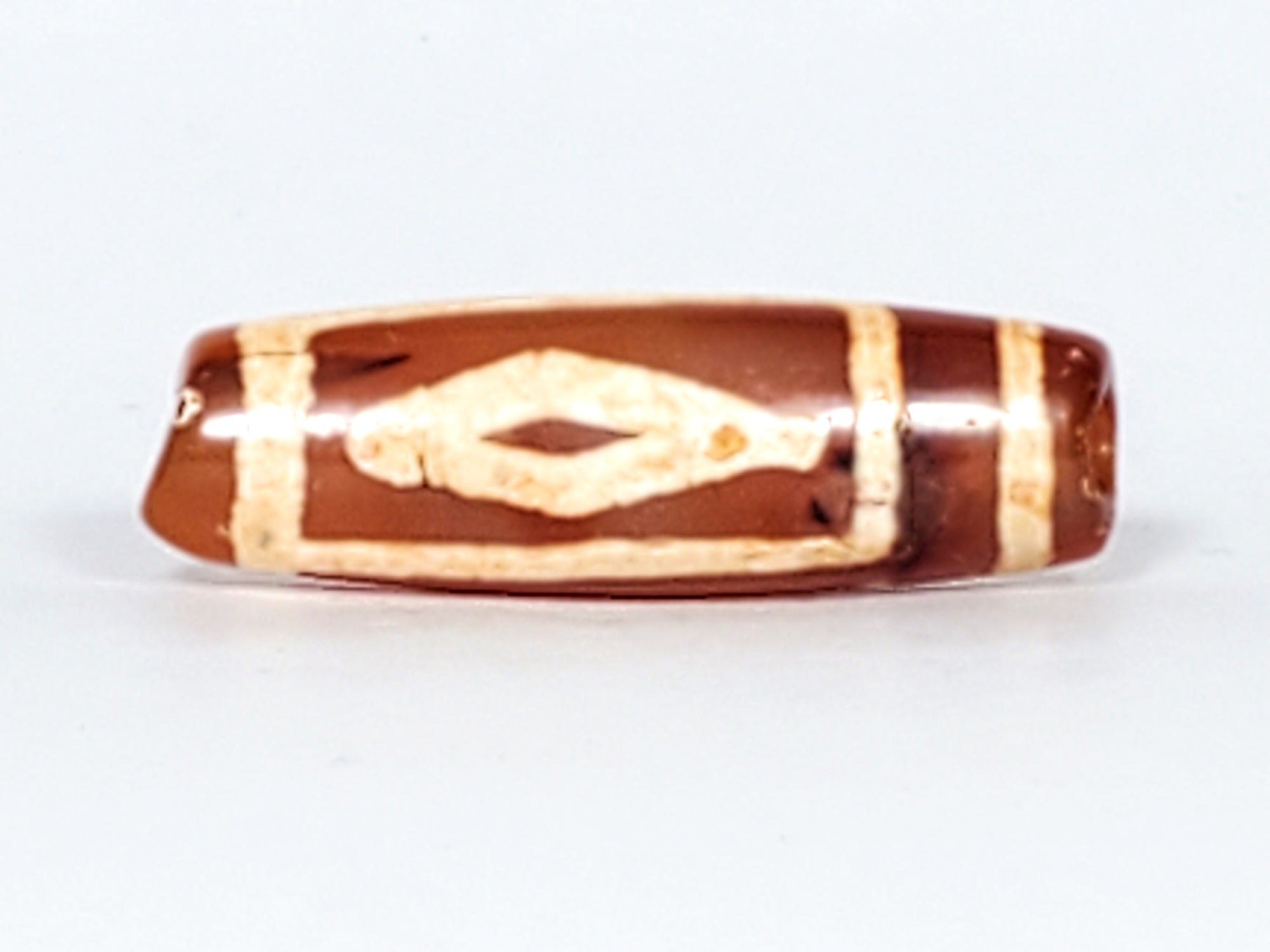 Ancient Two Diamond Eye Motif Carnelian Dzi (CZ-TwDE)