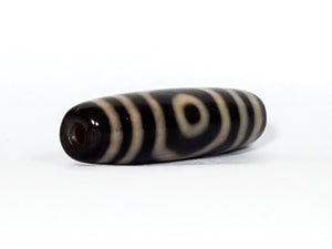 Tibetan three eye motif dzi bead.  Real dzi.  