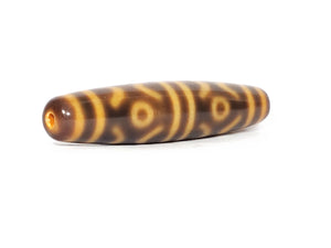 Antique Six Eye & Tiger Tooth Motif Dzi Bead