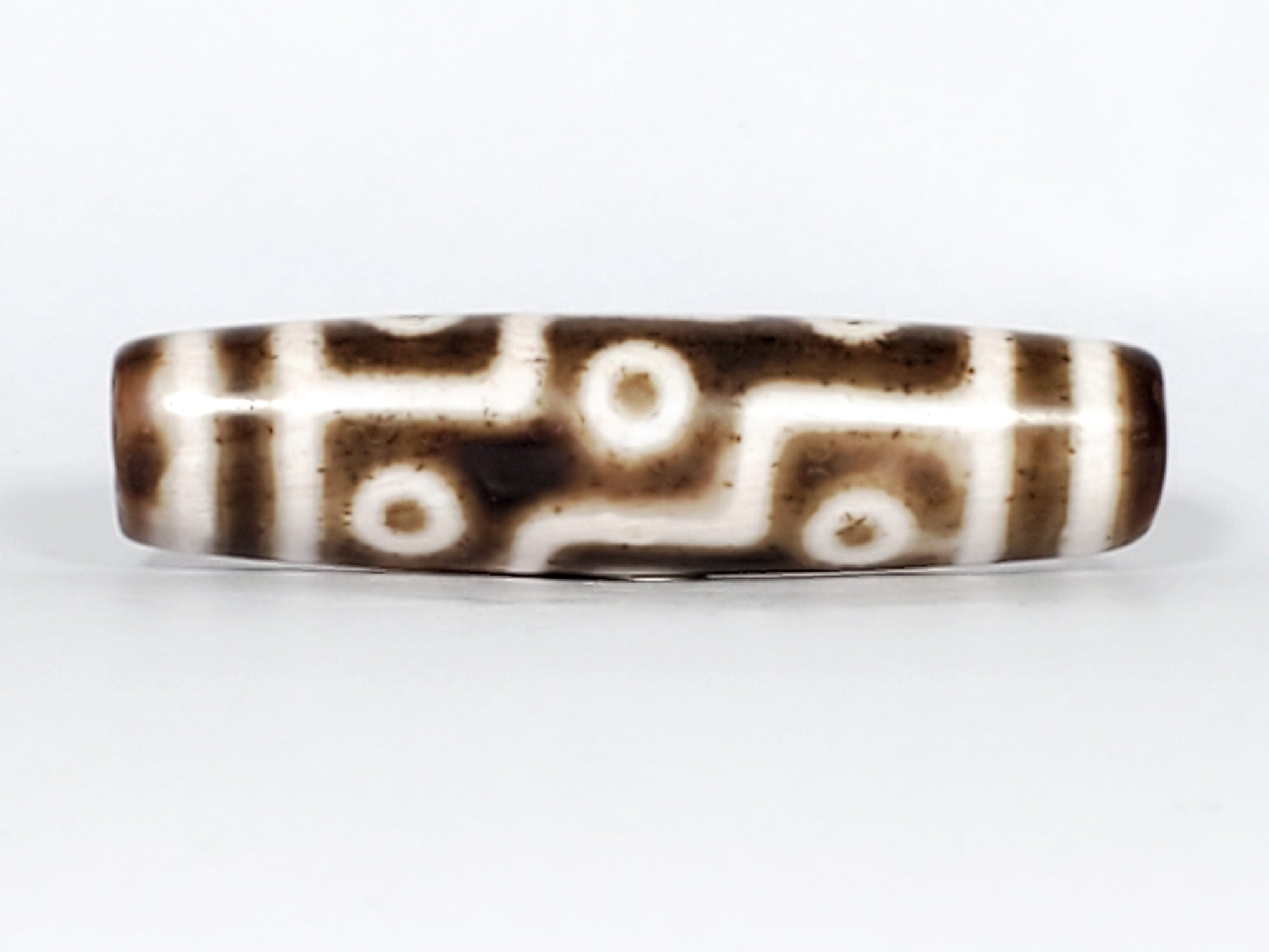 Qing Dynasty era nine eye dzi bead