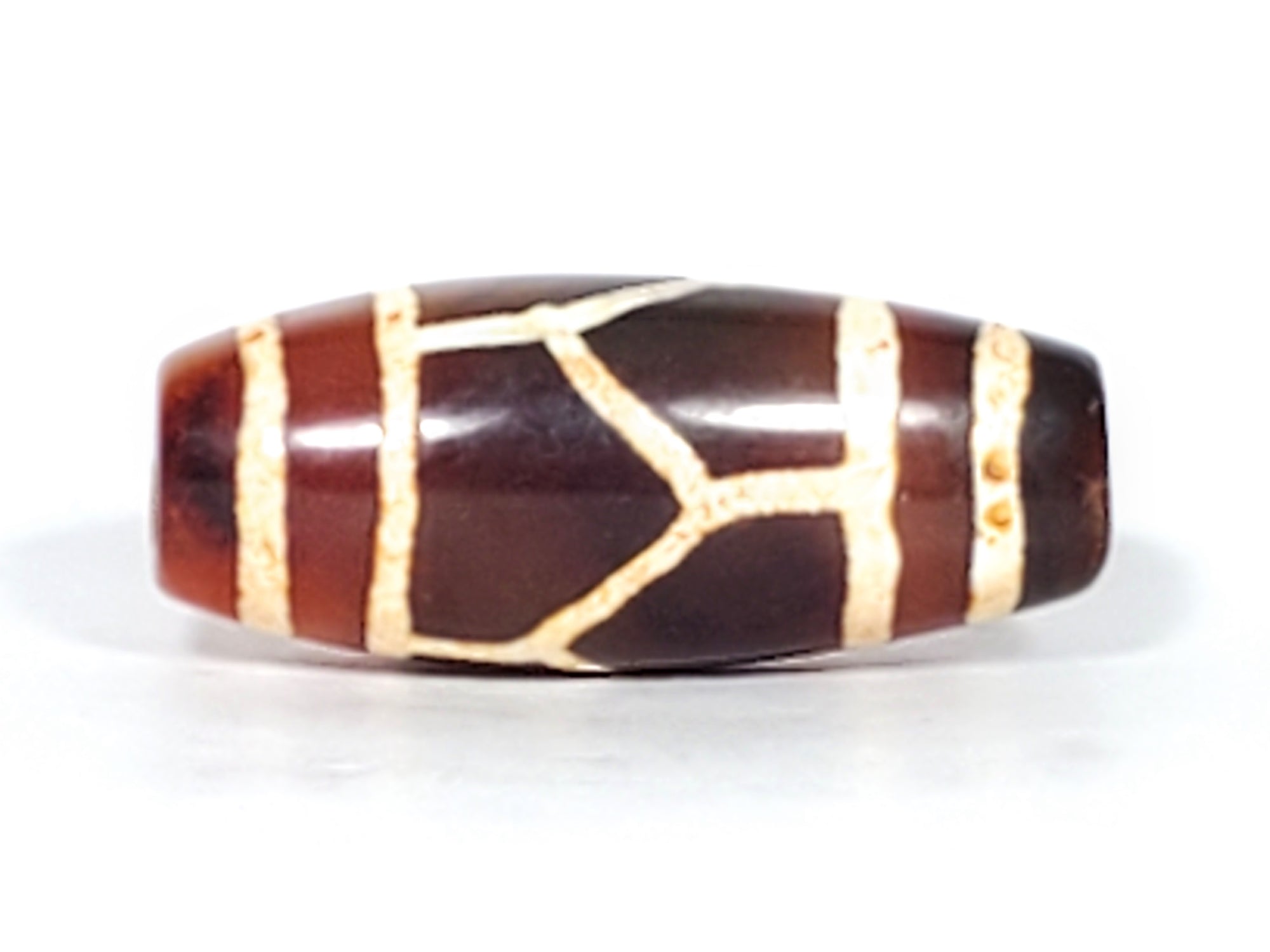 Antique Tortoise Shell Motif Carnelian Dzi (CZ003)